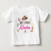 T-shirt Pour Bébé Mon premier rodéo Western Cowboy 1er premier anniv (Devant)