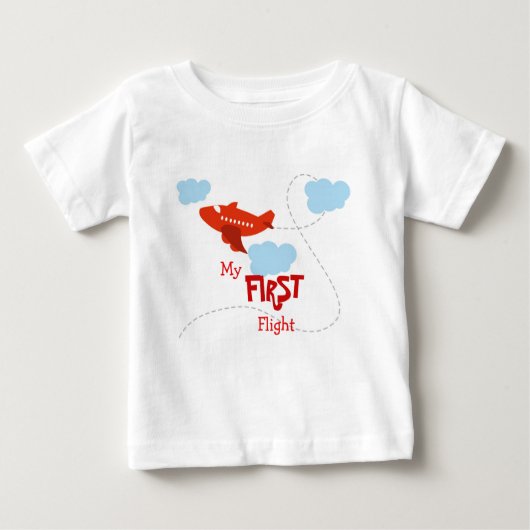 T-shirt Pour Bébé Mon premier vol (Devant)