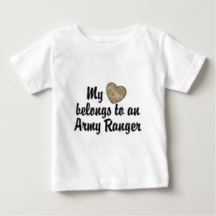 T-shirt Pour Bébé Mon Ranger de l'Armée du Coeur