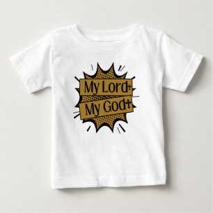 T-shirt Pour Bébé Mon Seigneur Mon Dieu Croix biblique