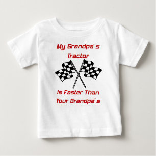 T-shirt Pour Bébé Mon tracteur de grand-papas est plus rapide que