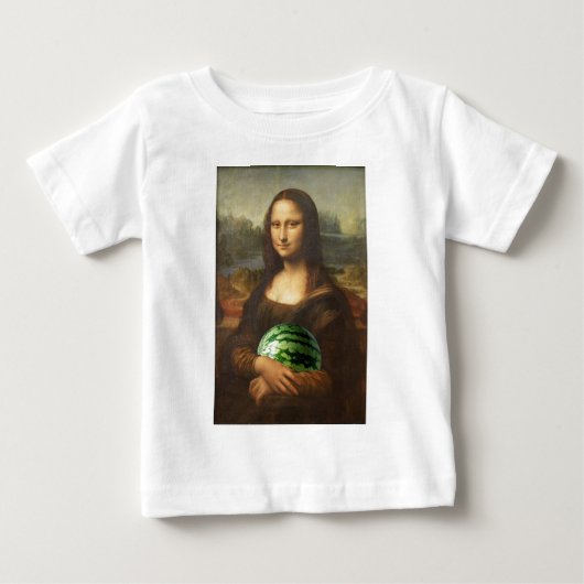 T-shirt Pour Bébé Mona Lisa aime les pastèques (Devant)