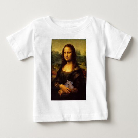 T-shirt Pour Bébé Mona Lisa Avec Hamster (Devant)