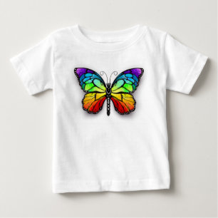 T-shirt Pour Bébé Monarque papillon arc-en-ciel