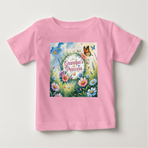 T-shirt Pour Bébé Monde de Conte de Fées Princesse de Grand-Père