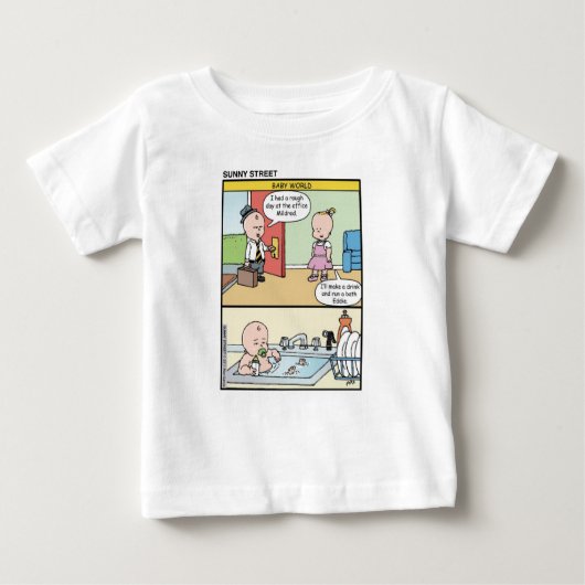 T-shirt Pour Bébé Monde du bébé de la rue ensoleillée (Devant)
