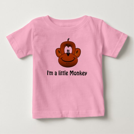 T-shirt Pour Bébé Monkey Onsie (Devant)