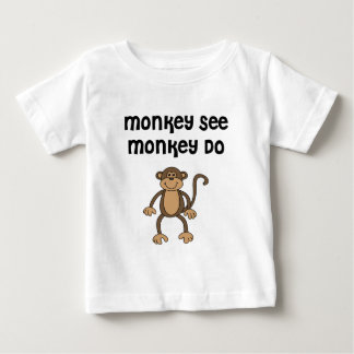 T-shirt Pour Bébé Monkey See, Monkey Do