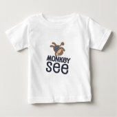 T-shirt Pour Bébé MonkeySeeShirt (Devant)