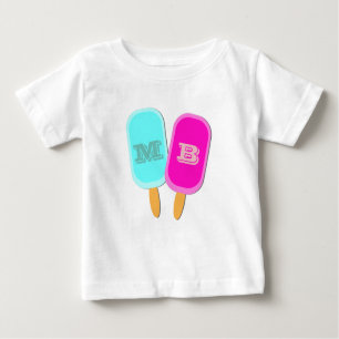 T-shirt Pour Bébé Monogram Ice Lollies Popsicles été