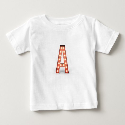 T-shirt Pour Bébé Monogramme A Lumières De Marque (Devant)