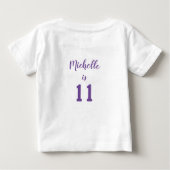 T-shirt Pour Bébé monogramme de célébration de gâteau fille annivers (Dos)