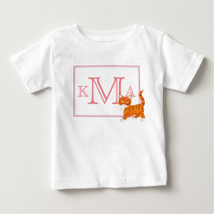 T-shirt Pour Bébé Monogramme Kitty mignon
