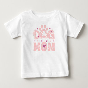 T-shirt Pour Bébé Monogramme minimale MAMAN CHIEN