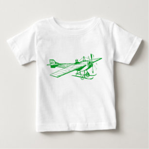 T-shirt Pour Bébé Monoplane vintage - Vert herbe