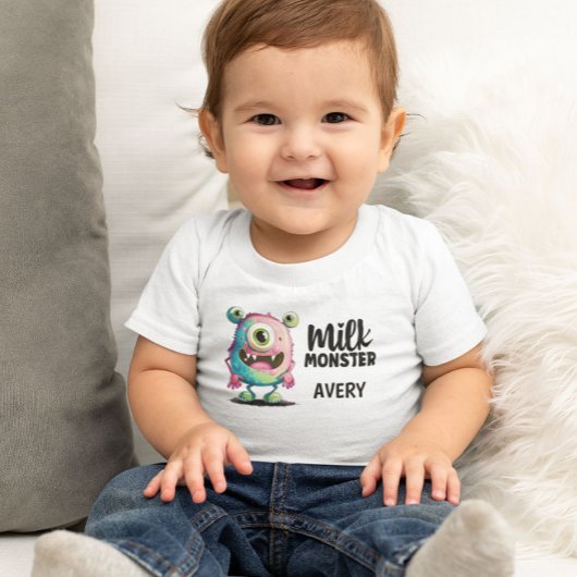 T-shirt Pour Bébé Monster de lait soyeux