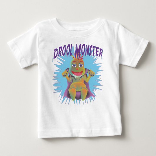 T-shirt Pour Bébé Monstre de bave (Devant)