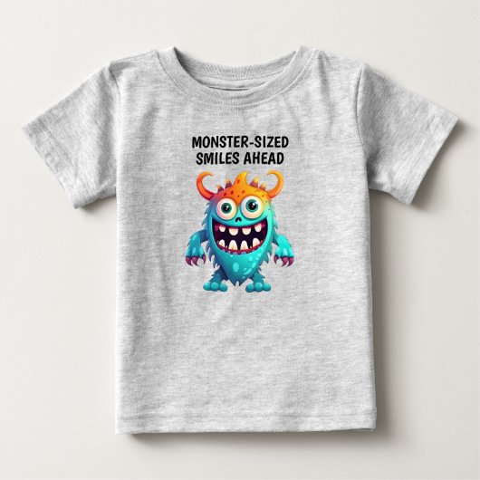 T-shirt Pour Bébé Monstre de dessin (Devant)