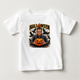 T-shirt Pour Bébé Monstre de Frankenstein d'Halloween