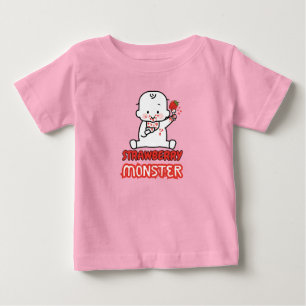 T-shirt Pour Bébé Monstre fraise
