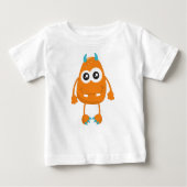 T-shirt Pour Bébé Monstre mignon, Monstre Orange, Monstre Amusant, C (Devant)