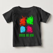 T-shirt Pour Bébé Monstres drôles (Devant)