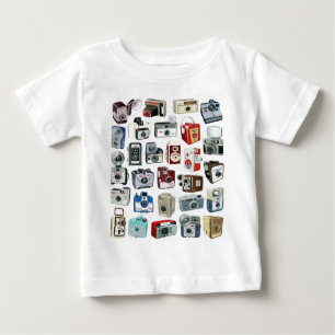 T-shirt Pour Bébé Montage de caméra vintage