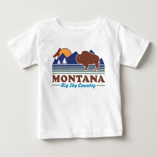 T-shirt Pour Bébé Montana Big Sky Country (Devant)
