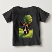 T-shirt Pour Bébé Moo-ning pour un massage (Devant)