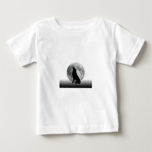 T-shirt Pour Bébé Moon Howl – Mystical Wolf Silhouette GraphiT-Shirt (Devant)