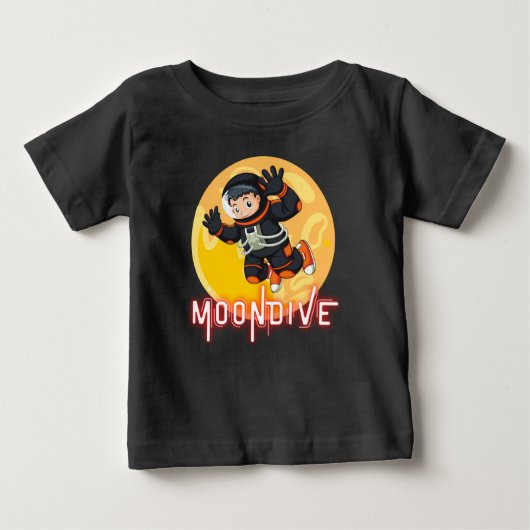 T-SHIRT POUR BÉBÉ MOONDIVE- ASTRONAUTE SPATIAL (Devant)