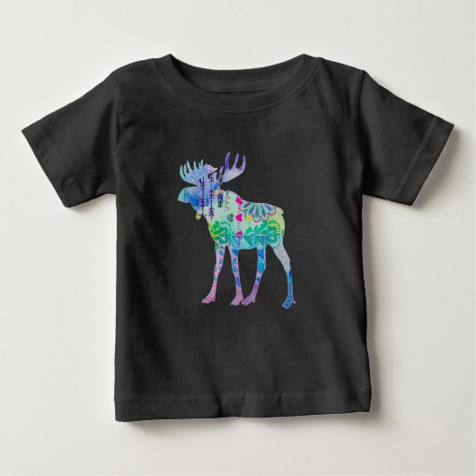T-shirt Pour Bébé Moose canadienne (Devant)