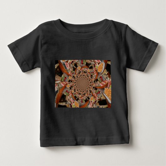 T-shirt Pour Bébé Mosaïque de sushis Brown (Devant)