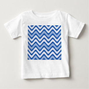 T-shirt Pour Bébé Motif bleu ondulé
