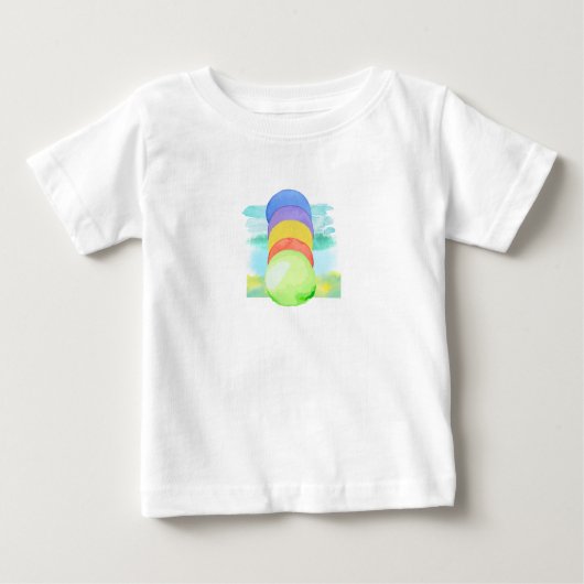 T-shirt Pour Bébé Motif circulaire coloré (Devant)