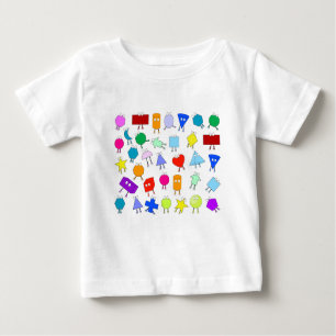 T-shirt Pour Bébé Motif coloré 2D et 3D géométriques