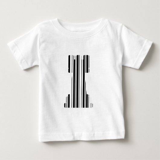 T-shirt Pour Bébé Motif de code-barres de jeu de pièce d'échecs TOUR (Devant)