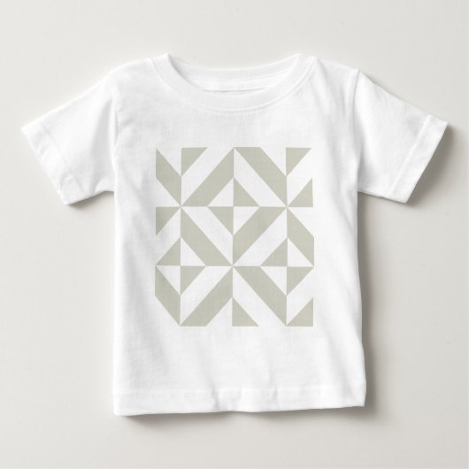 T-shirt Pour Bébé Motif de cube géométrique gris moyen (Devant)