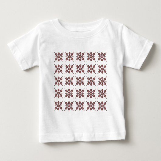 T-shirt Pour Bébé Motif de fleurs Mandala (Devant)