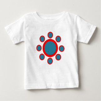 T-shirt Pour Bébé motif de henné rouge et bleu