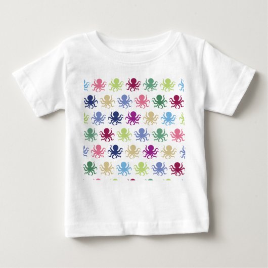 T-shirt Pour Bébé Motif de poulpe coloré (Devant)