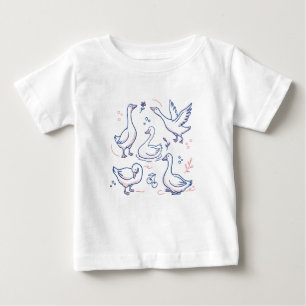 T-shirt Pour Bébé Motif d'oie drôle