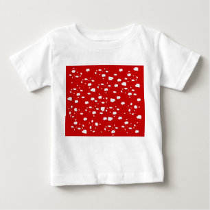 T-shirt Pour Bébé motif dot avec champignon de tabouret rouge