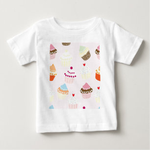 T-shirt Pour Bébé Motif du dessert pour gâteaux de Cupcake