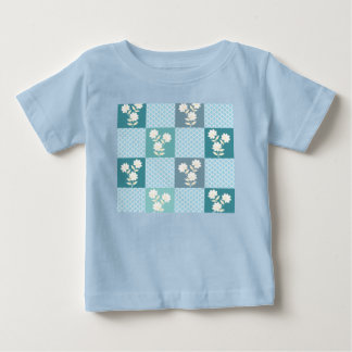 T-shirt Pour Bébé Motif élégant à carreaux floral sans couture en So