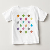 T-shirt Pour Bébé Motif étoiles coloré (Devant)