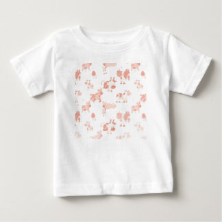 T-shirt Pour Bébé Motif imprimé vache rose | Imprimé animal pastel m