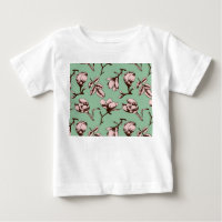 Motif sans couture avec bourgeons floraux des arbr