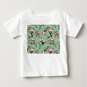 T-shirt Pour Bébé Motif sans couture avec bourgeons floraux des arbr