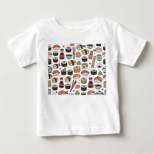 T-shirt Pour Bébé motif sushi (Devant)